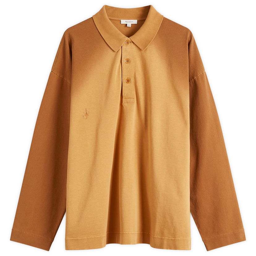 Polo majica JW Anderson JW Anderson Long Sleeve Rugby Polo Oranžna | JO0268-PG1755-619