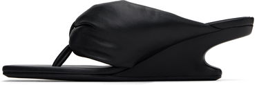Nega čevljev Rick Owens Rick Owens Hollywood Thong Cantilever 45 Heeled Sandals Črna | RP01E7858 LBY, 2