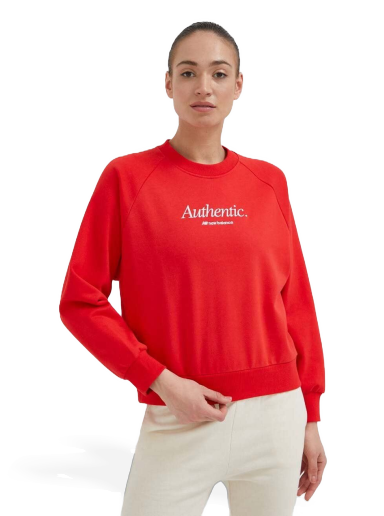 Pulover New Balance Cotton Hoodie Rdeča | WT31557TRD