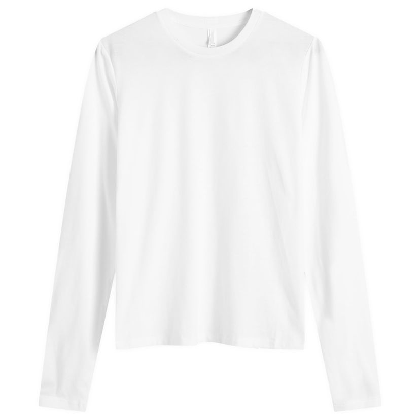 Majica SKIMS Relaxed Fit Long Sleeve T-Shirt Bela | LS-LST-6976W-SNOW