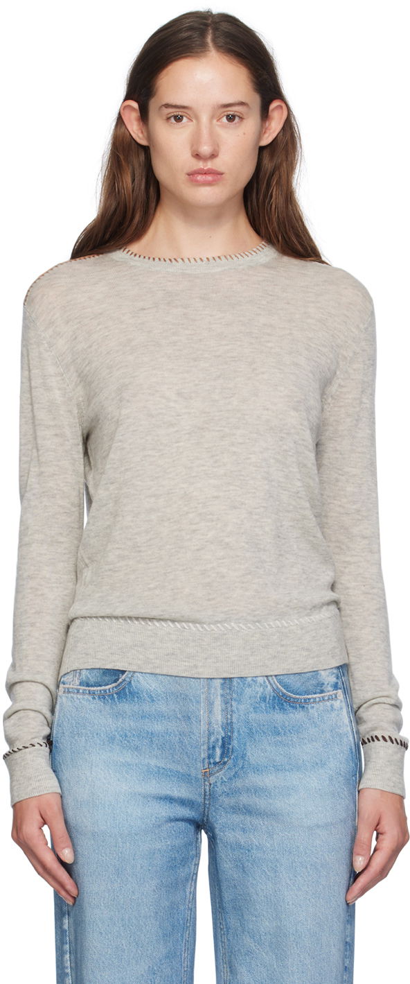 Pleteni pulover rag & bone rag & bone Indie Crewneck Sweater Siva | WAS24F045BG45, 0