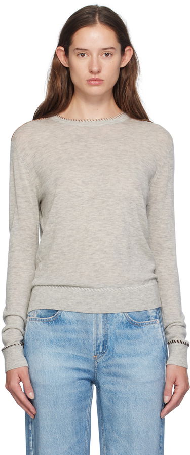 Pleteni pulover rag & bone rag & bone Indie Crewneck Sweater Siva | WAS24F045BG45, 0