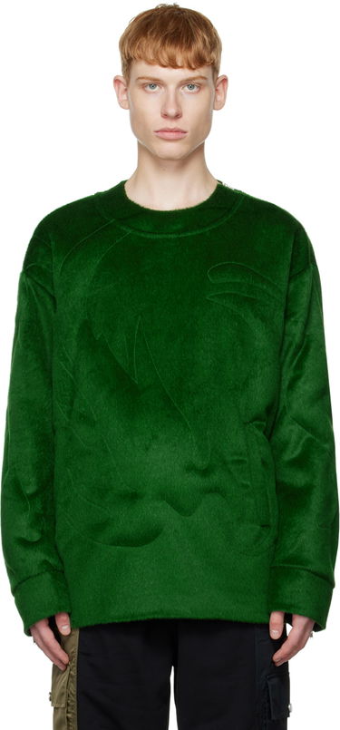 Pleteni pulover Feng Chen Wang Feng Chen Wang Paneled Sweatshirt Zelena | FUF14SS01, 0