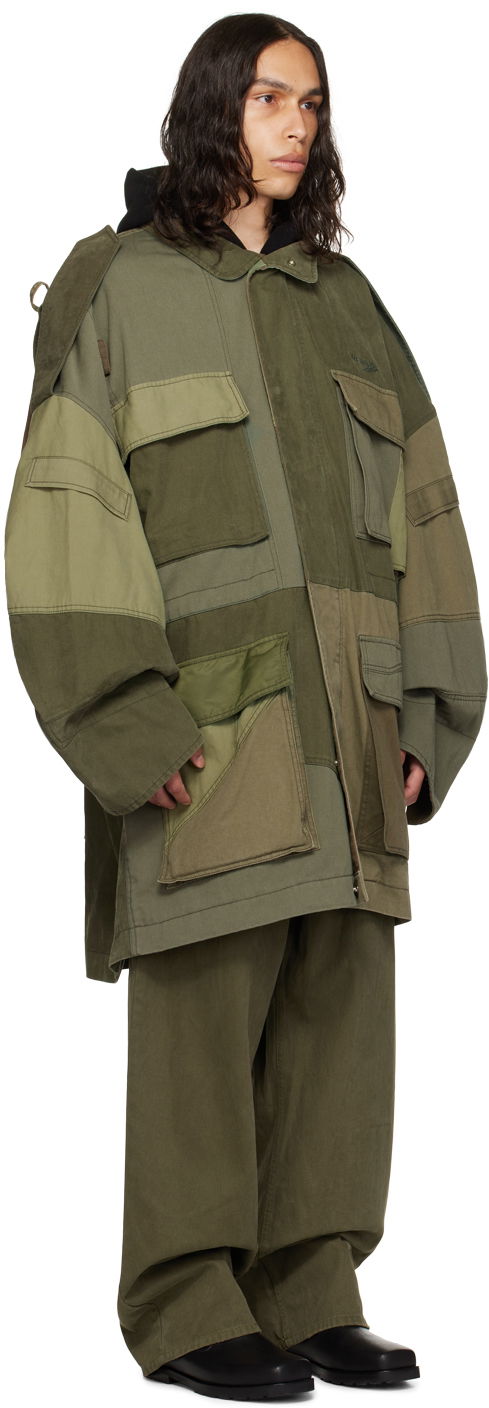 Parka We11done Paneled Jacket Zelena | WD-JP3-23-149-U-KK, 1
