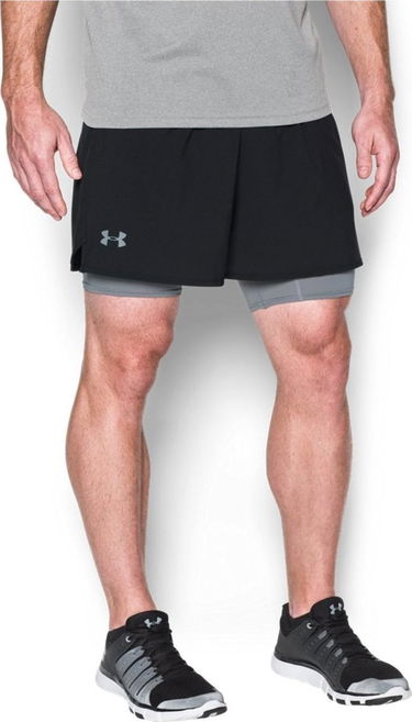 Kratke hlače Under Armour Qualifier 2-in-1 Shorts Črna | 1289625-001, 3