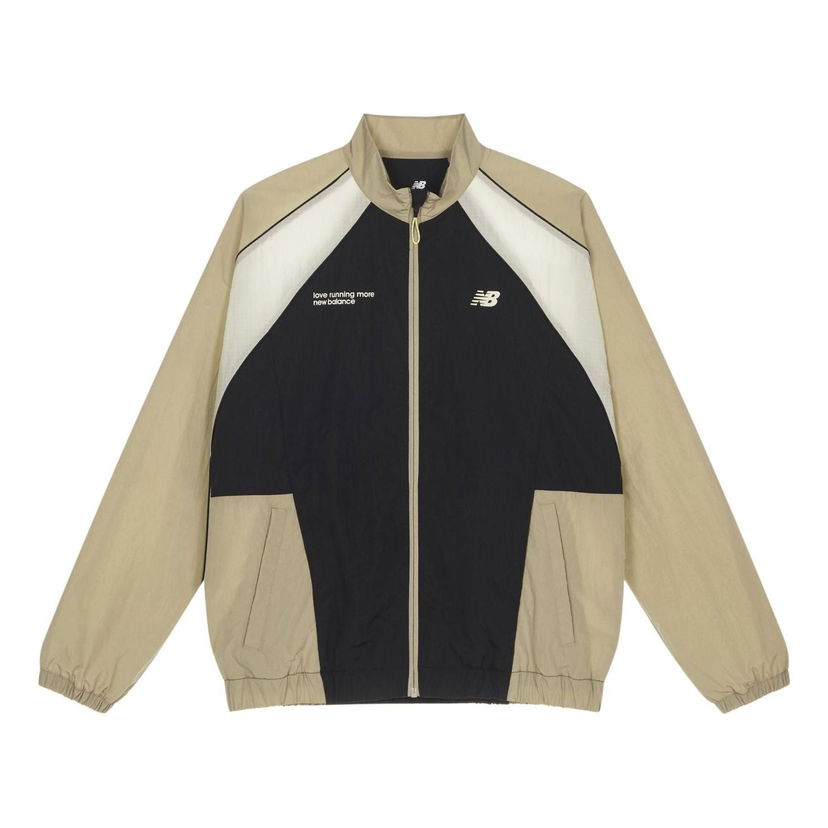Vetrovka New Balance Color Block Woven Windbreaker Bež | NAE24011-BWN