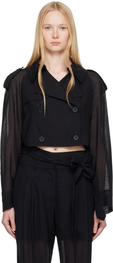 Trenčkot Helmut Lang Helmut Lang Cropped Trench Coat Črna | P01HW101, 0