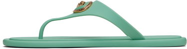Modni dodatki Versace Versace Alia Rubber Flat Sandals Zelena | 1016248_1A10983, 2