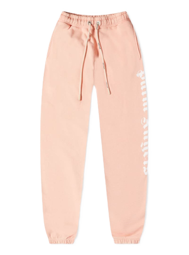 Trenirka Palm Angels Garment Dyed Logo Sweat Pant Roza | PMCH011S22FLE0036767