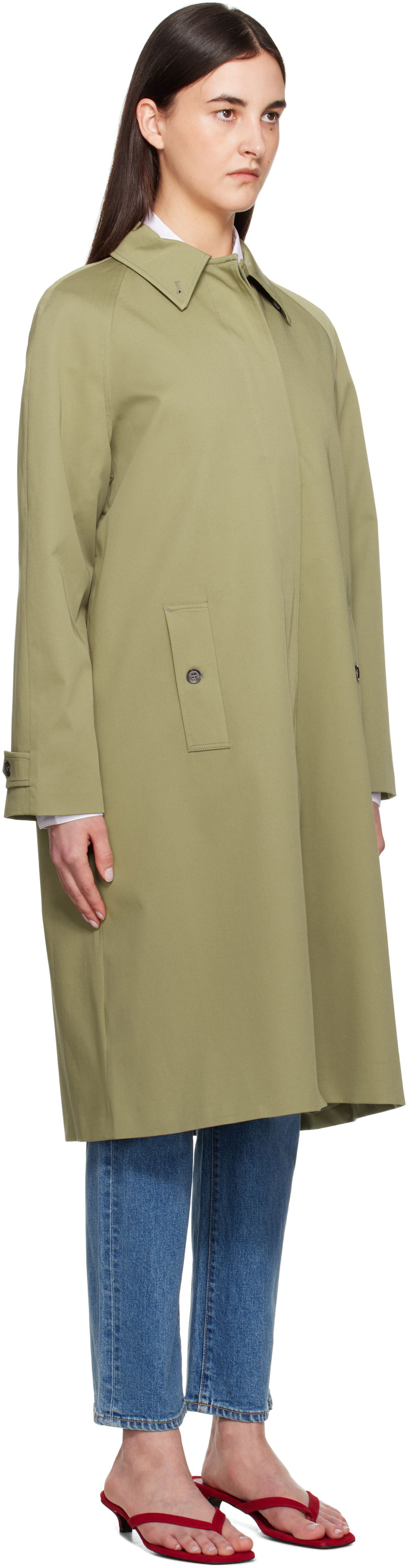 Trenčkot Anine Bing Anine Bing Randy Trench Coat Zelena | A-01-10887-AYG3, 1