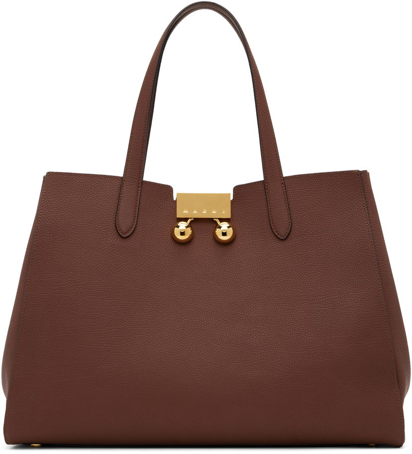 Tote bag Marni Marni Medium Trunkaroo Tote Rjava | BMMP0154U0 P8185