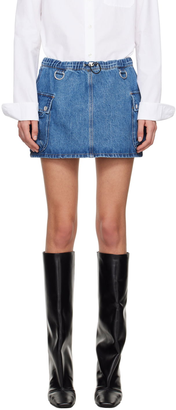 Krila Coperni Coperni Faded Denim Miniskirt Modra | COPJ49202