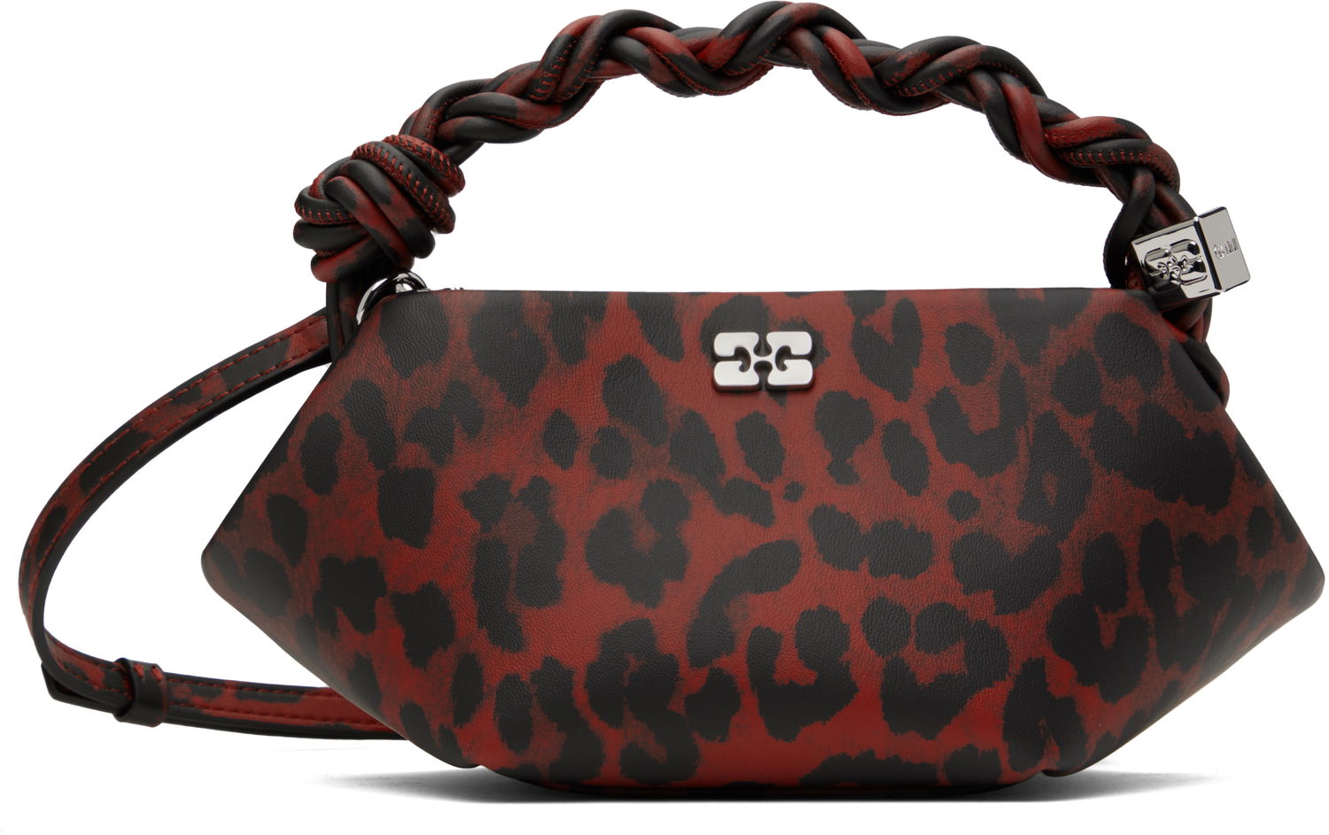 Torbica GANNI Ganni Leopard Print Mini Bou Bag Rdeča | A6628, 0