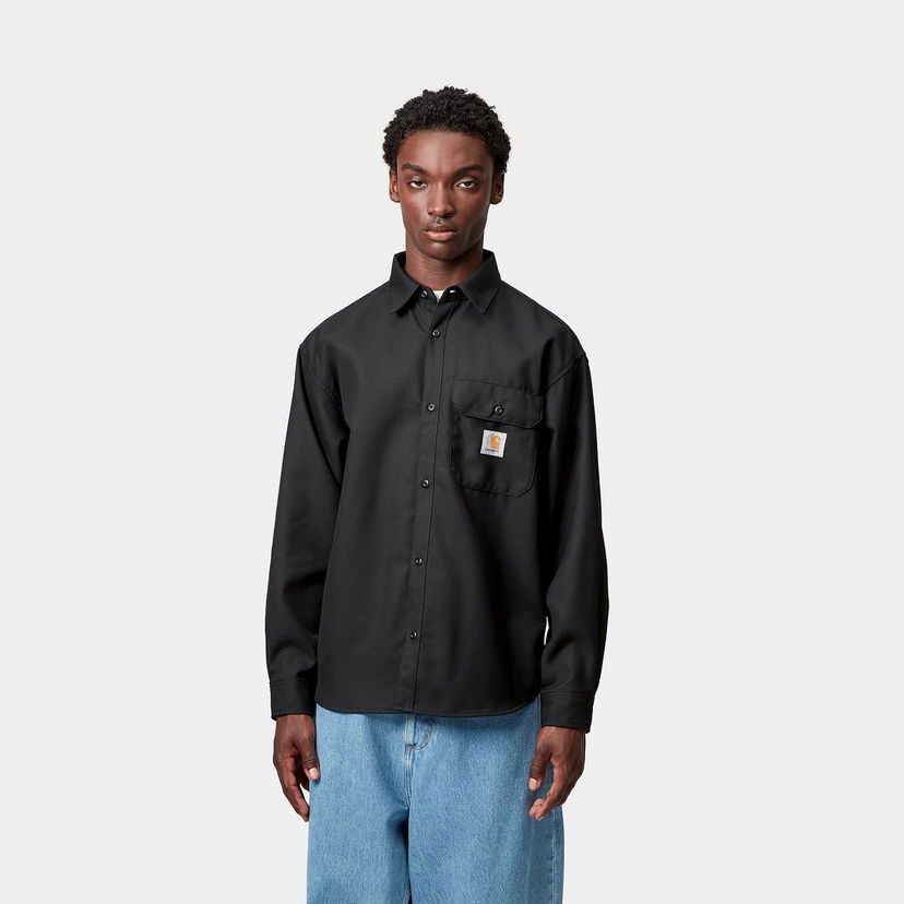 Srajce Carhartt WIP Carhartt WIP Ray Long Sleeve Shirt Črna | I035626_3