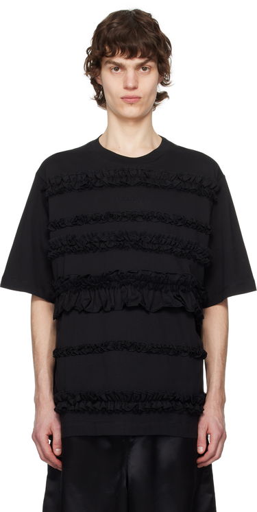 Majica Simone Rocha Simone Rocha Ruffle Frill T-Shirt Črna | 5325 0553, 0
