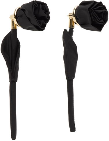 Zatiči Simone Rocha Simone Rocha Rose Earrings Črna | ERG404 1067, 1