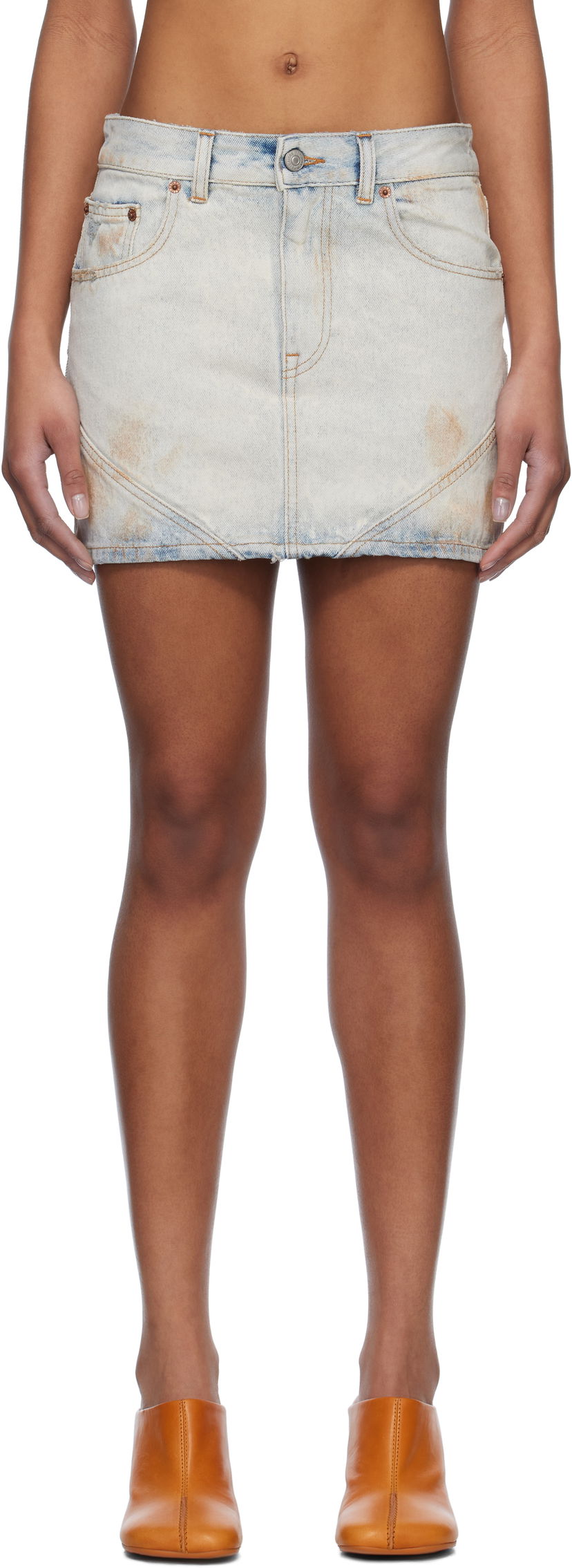 Krila Maison Margiela MM6 Maison Margiela Denim Miniskirt Modra | S52MC0011 M30018