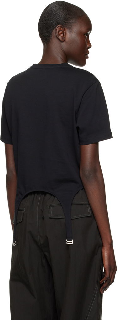 Krop-top Dion Lee Garter Slim T-Shirt Črna | C3098R23, 2
