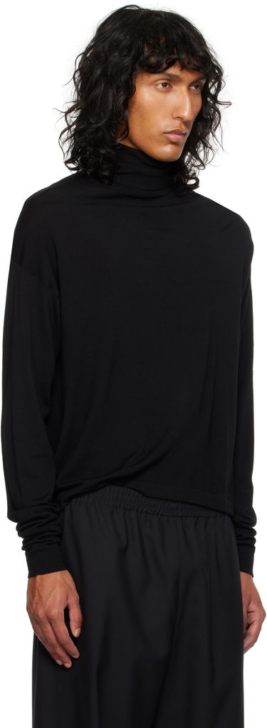 Pleteni pulover The Row Turtleneck Long Sleeve Top Črna | 839-Y590, 1