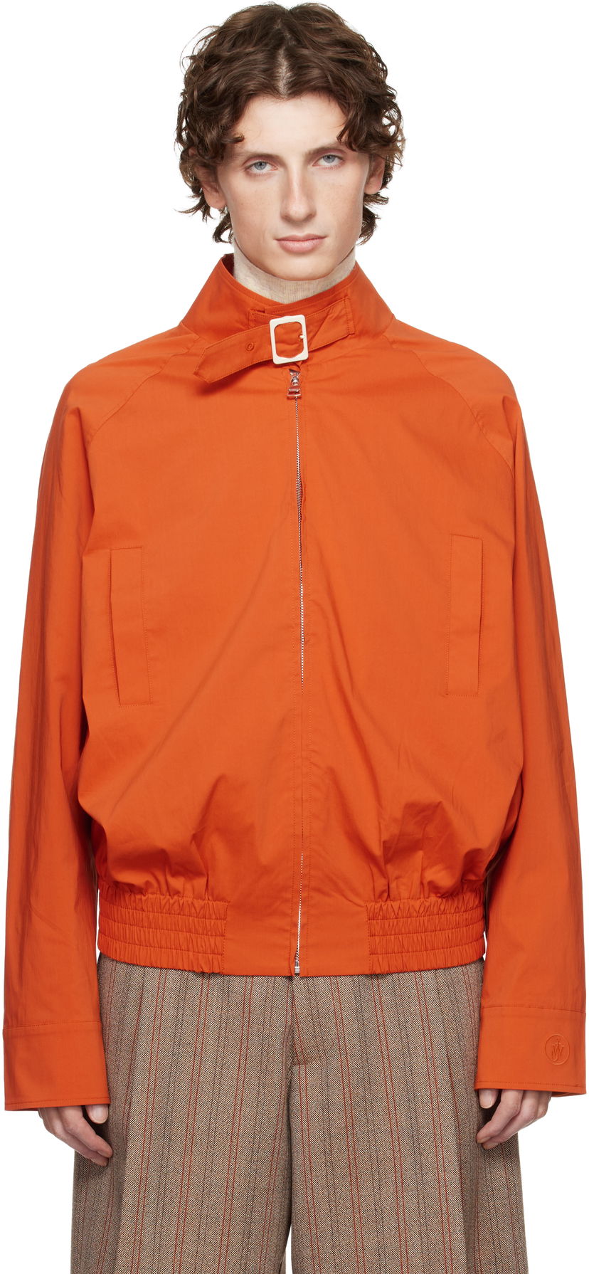 Bomber jakna JW Anderson JW Anderson Buckled Collar Harrington Jacket Oranžna | JK0393-PG1838