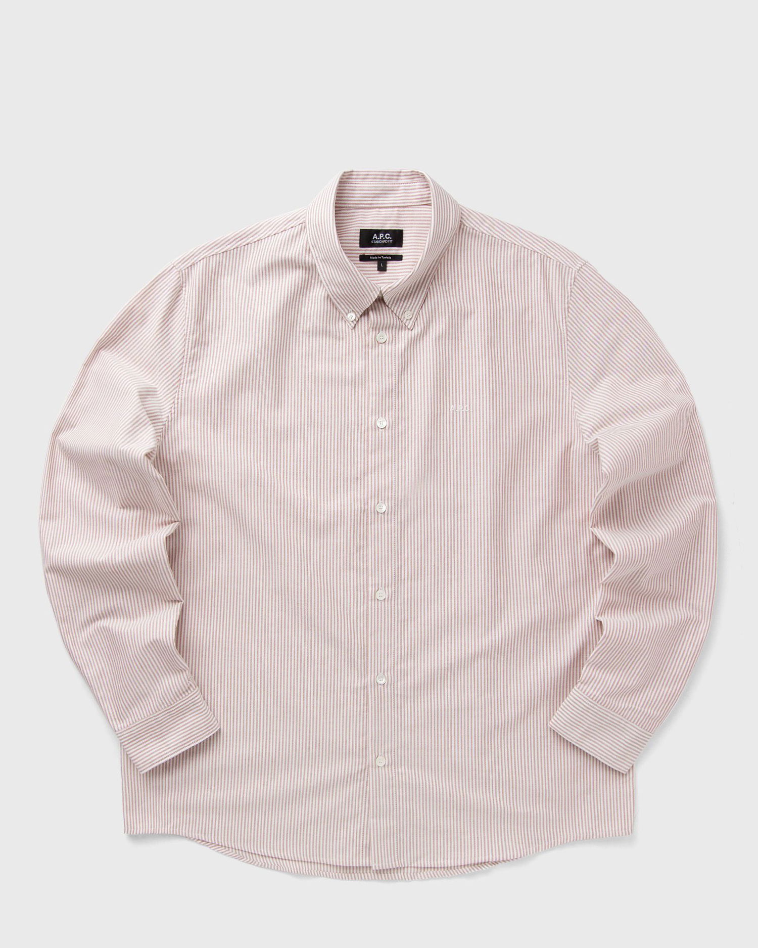 Srajce A.P.C. A.P.C. Greg Striped Long Sleeve Shirt Bež | COGUH-H12499-GAA, 0