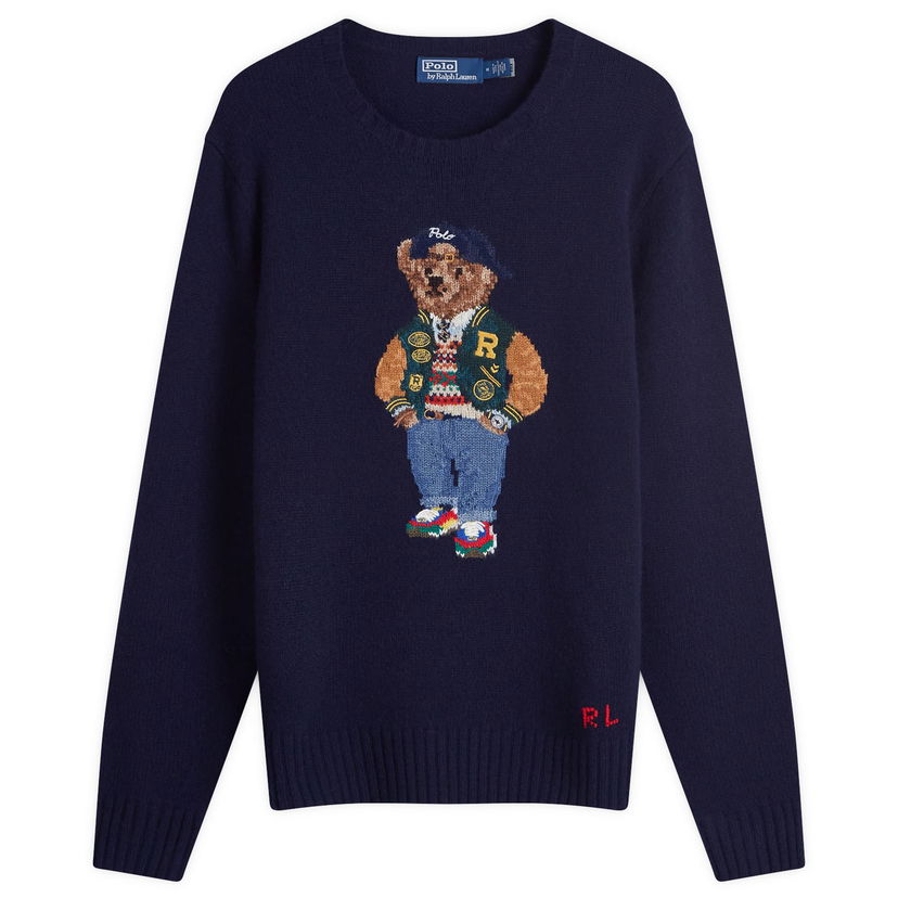 Pleteni pulover Polo by Ralph Lauren Pullover Long Sleeve Mornarica | 710946138001