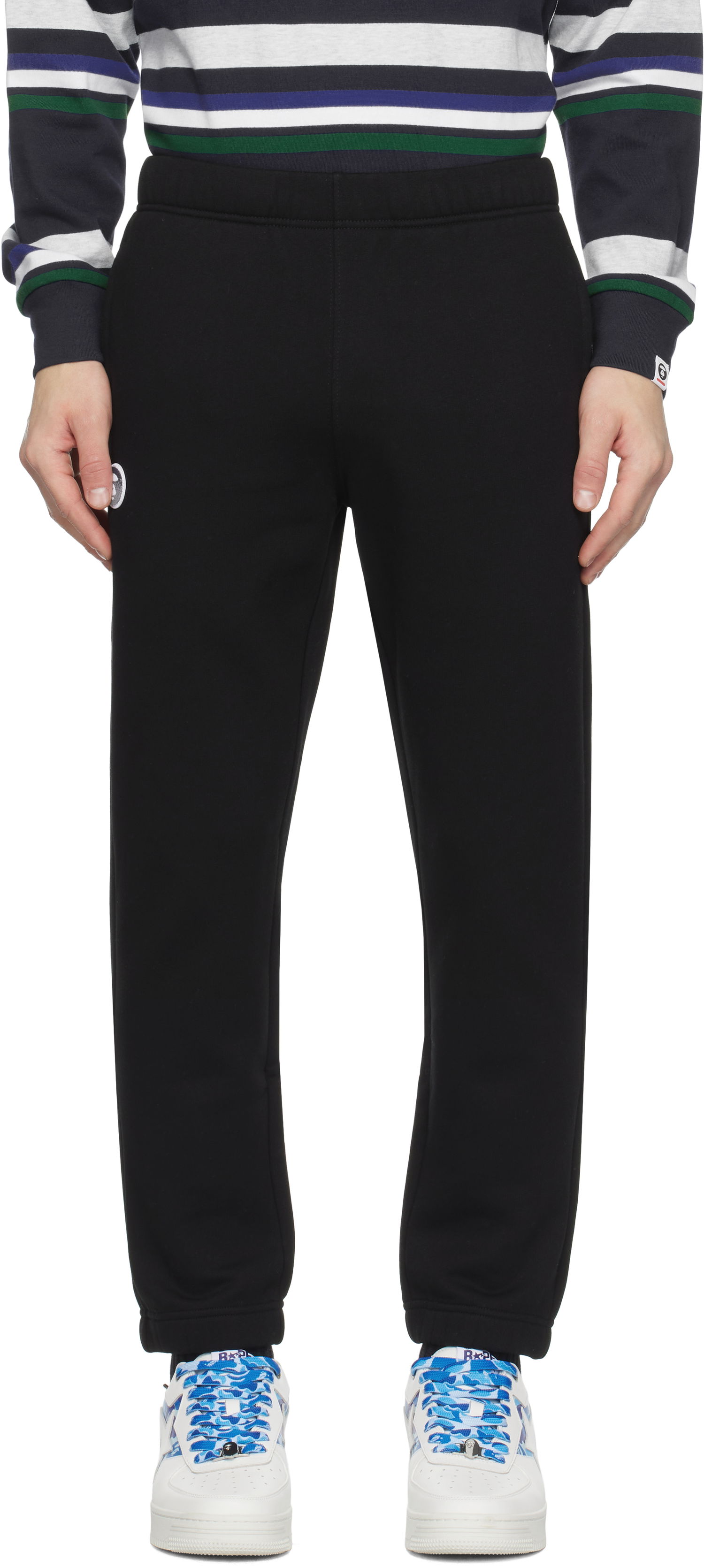 Trenirka AAPE by A Bathing Ape AAPE by A Bathing Ape Main Sweatpants Črna | AAPPTMB638XXNBKX, 0