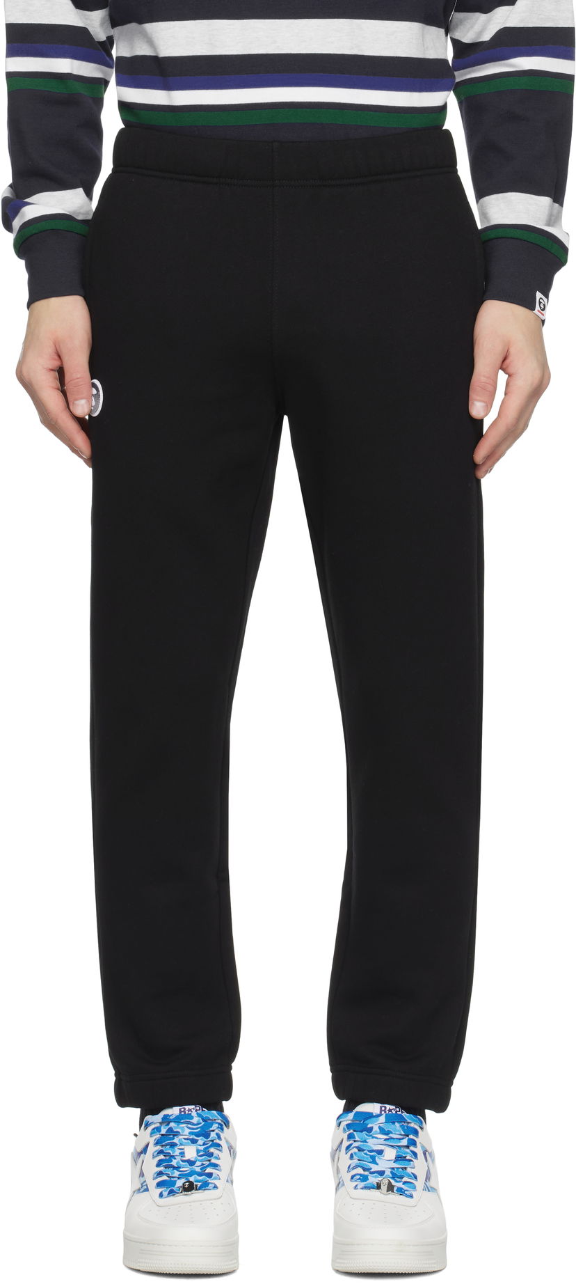 Trenirka AAPE by A Bathing Ape AAPE by A Bathing Ape Main Sweatpants Črna | AAPPTMB638XXNBKX
