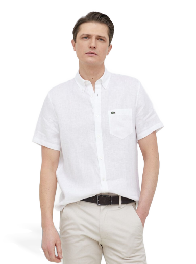 Srajce Lacoste Linen Shirt Bela | CH5699