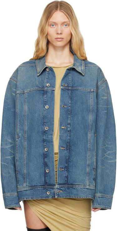 Jakna Rick Owens Rick Owens DRKSHDW Hollywood Jumbo Worker Denim Jacket Modra | DS01E3706 DWB, 0
