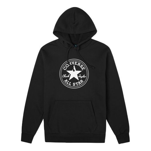 Pulover Converse Logo Print Hoodie Črna | 10022802-A01