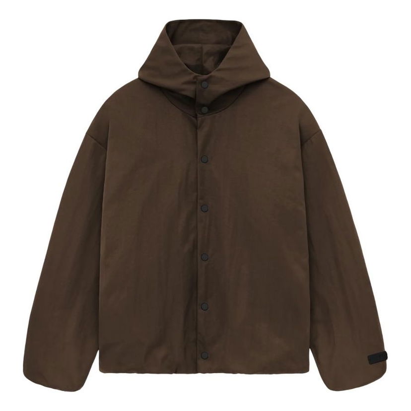 Jakna Fear of God Fear of God Essentials SS25 Nylon Hooded Coach Jacket Rjava | 202HO246375F
