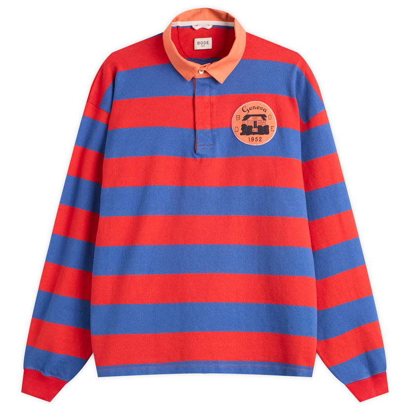 Srajce Bode Bode Clubhouse Rugby Shirt, Size Large Rdeča | MRF25CS004