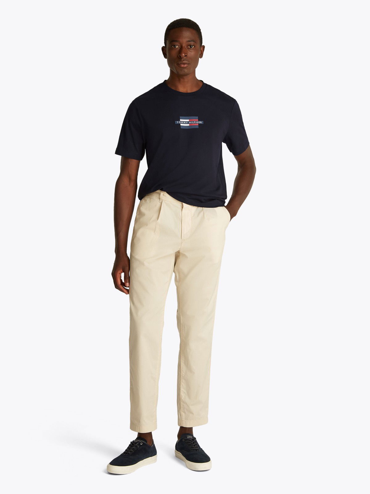 Majica Tommy Hilfiger Tommy Hilfiger Flag Box T-Shirt Mornarica | MW0MW38636DW5, 1
