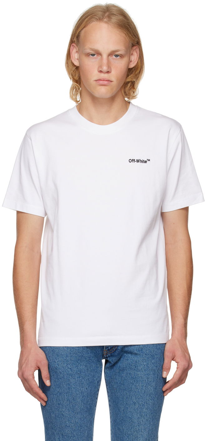 Majica Off-White Helvetica Logo T-Shirt Bela | OMAA027C99JER0090110