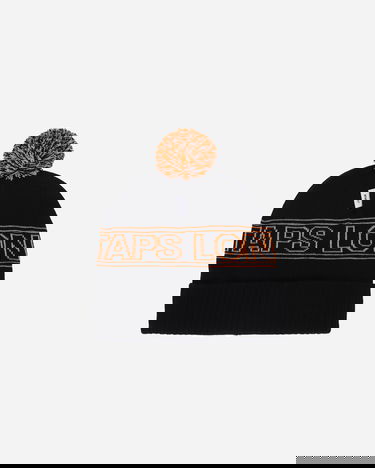 Beanie WTAPS Pom-Pom Beanie with Logo Band Črna | 242MADT-HT03 002, 3