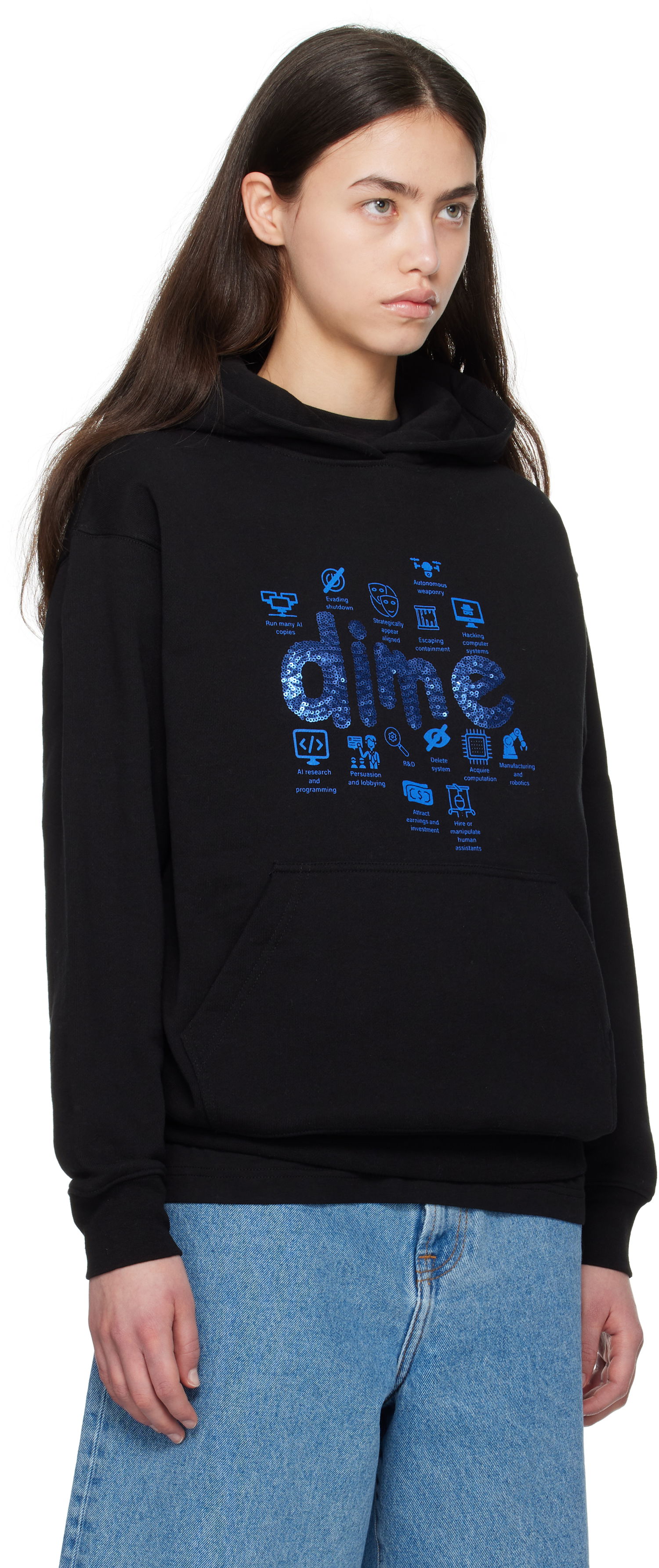 Pulover Dime AGI Hoodie Črna | DIME2SP2541BLK, 1