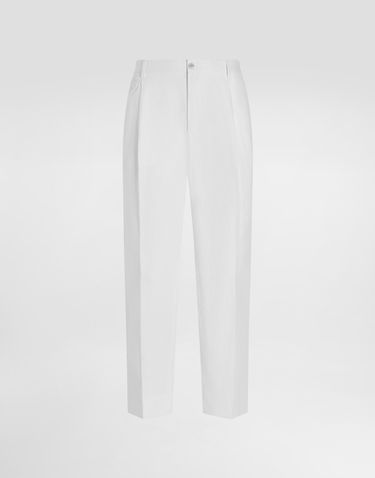 Hlače Dolce & Gabbana Dolce & Gabbana Linen Trousers 58 Bela | GV4EEZFU4JBW0111, 0