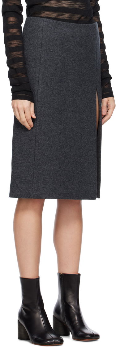 Krila We11done We11done Vented Miniskirt Siva | WD-SK3-23-253-W-DG, 1