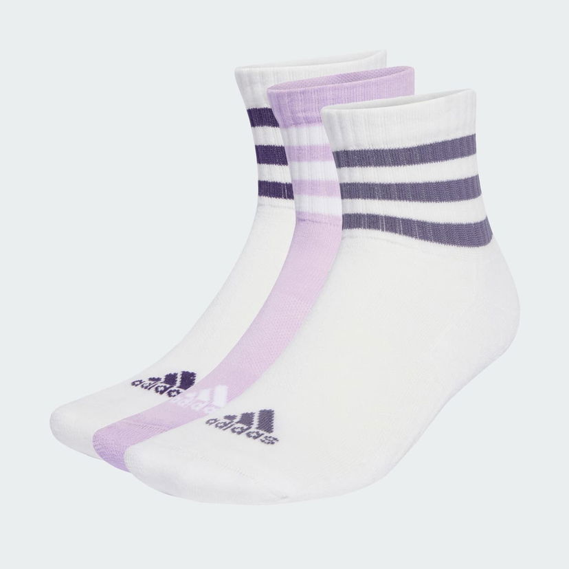 Nogavice adidas Performance 3-Stripes Cushioned Low-Cut Socks - 3 Pairs Lila | JW2768