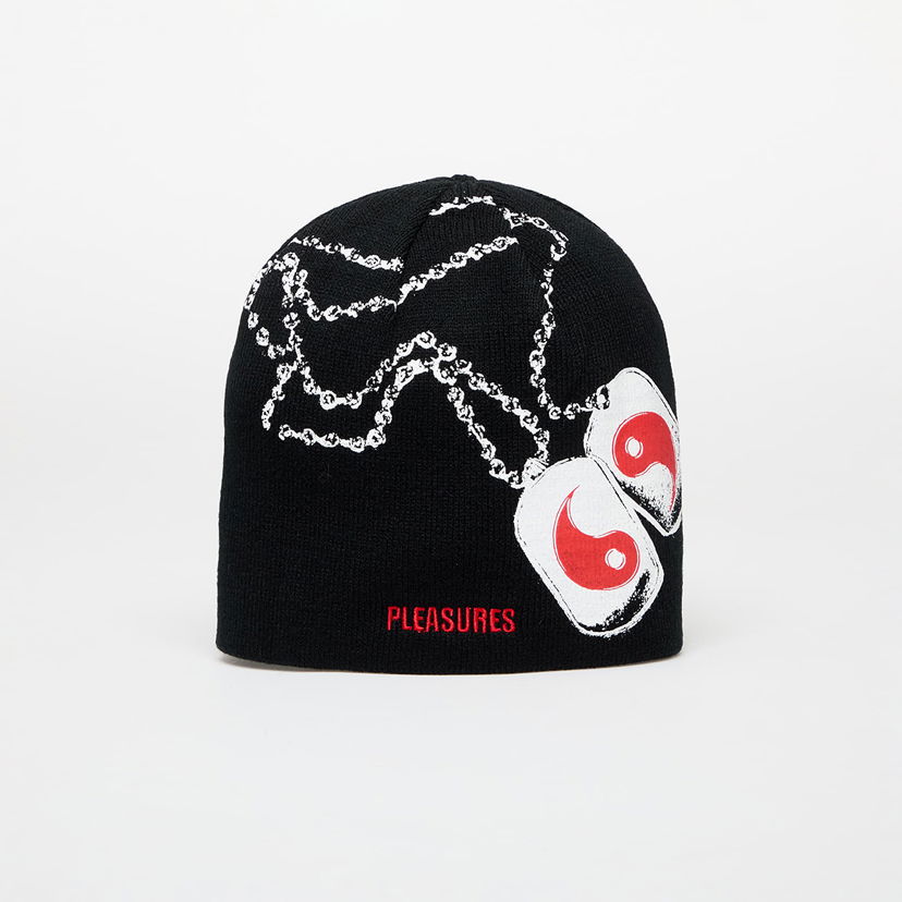 Beanie Pleasures Dog Tags Graphic Skully Beanie Črna | P24W055 BLACK