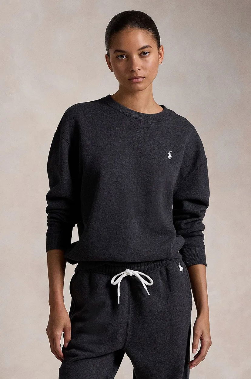 Pleteni pulover Polo by Ralph Lauren Fleece Sweatshirt Siva | 211943006