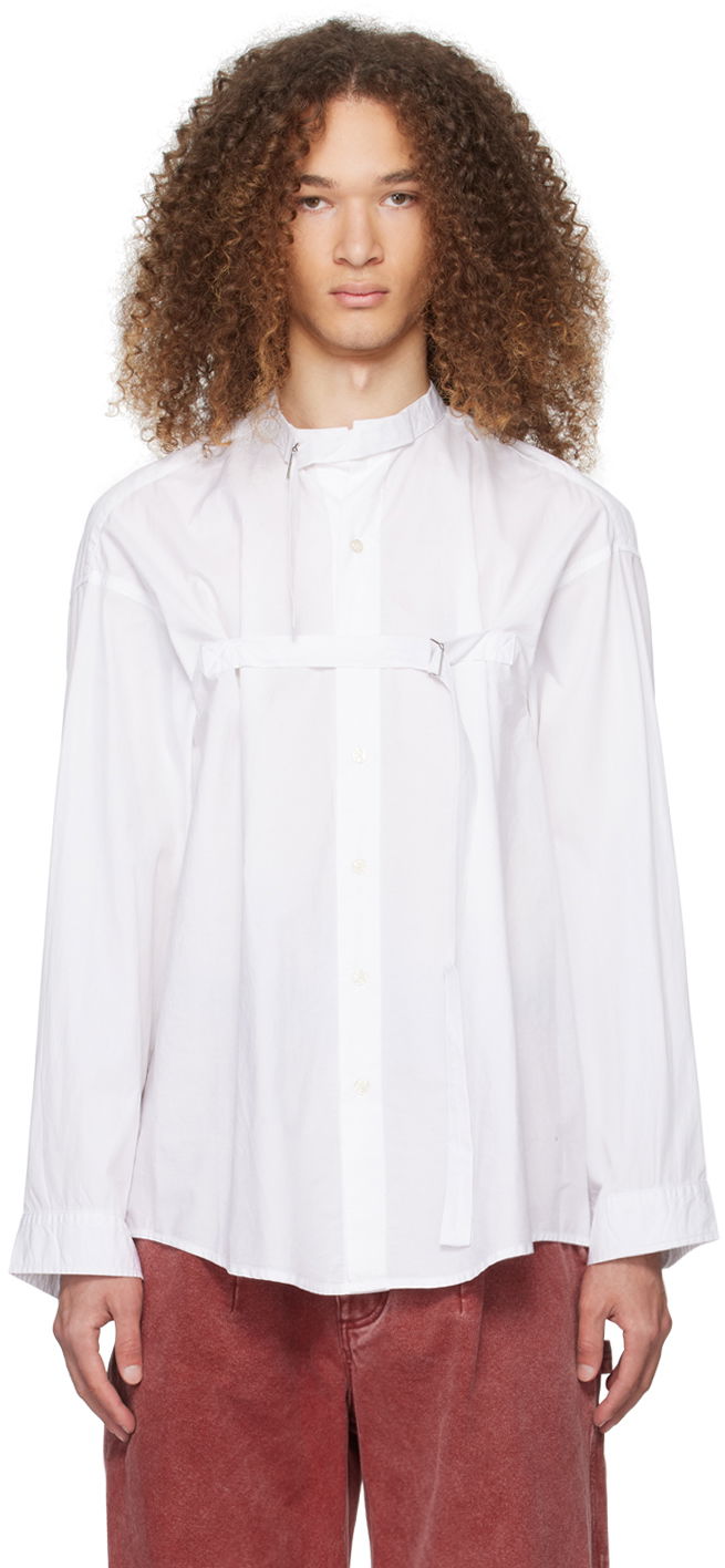 Srajce R13 R13 Cinch Strap Shirt Bela | R13WR238-R338B