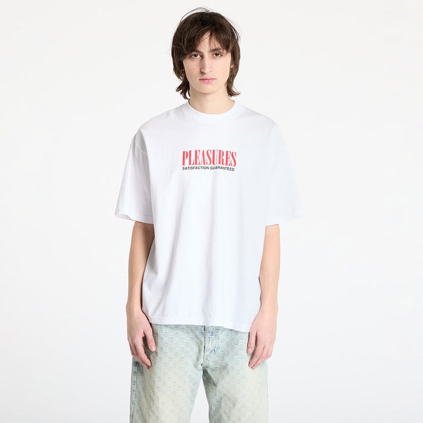 Majica Pleasures Pleasures Satisfaction T-Shirt Bela | P25SP052 WHITE