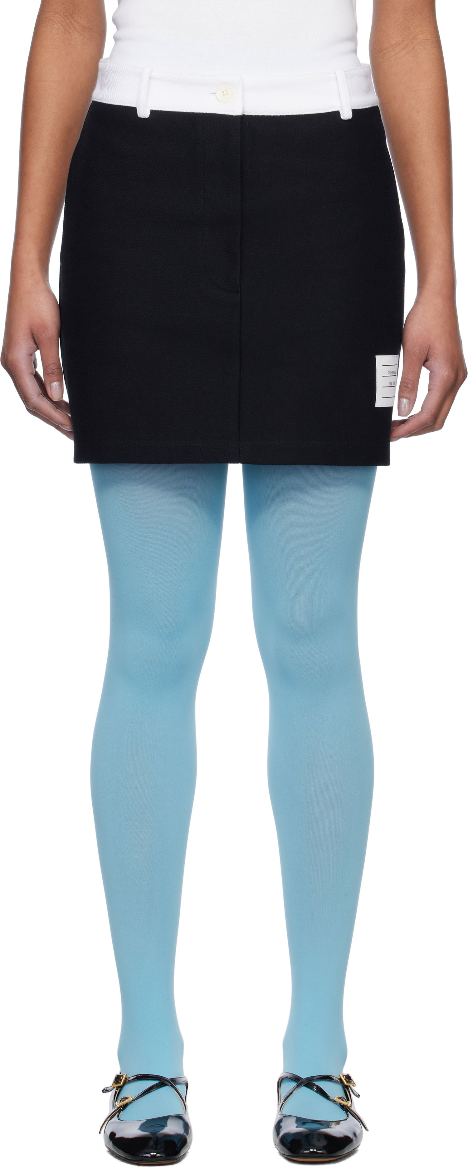 Krila Thom Browne Thom Browne Tech Twill Miniskirt Črna | FJK137A-J0042, 0