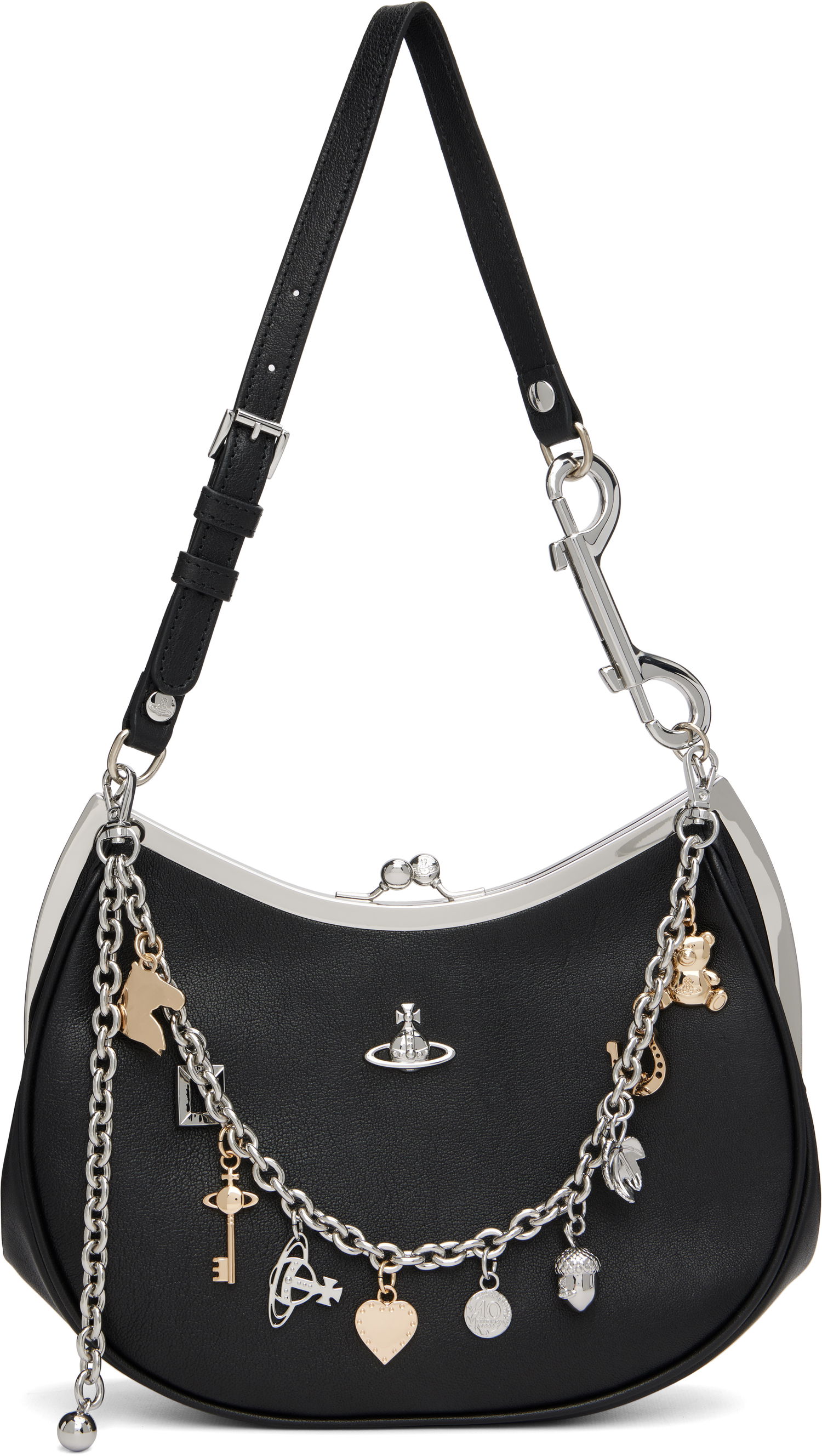Torbica Vivienne Westwood Vivienne Westwood Charm Frame Bag Črna | 4B01000PW-L00BX-, 0