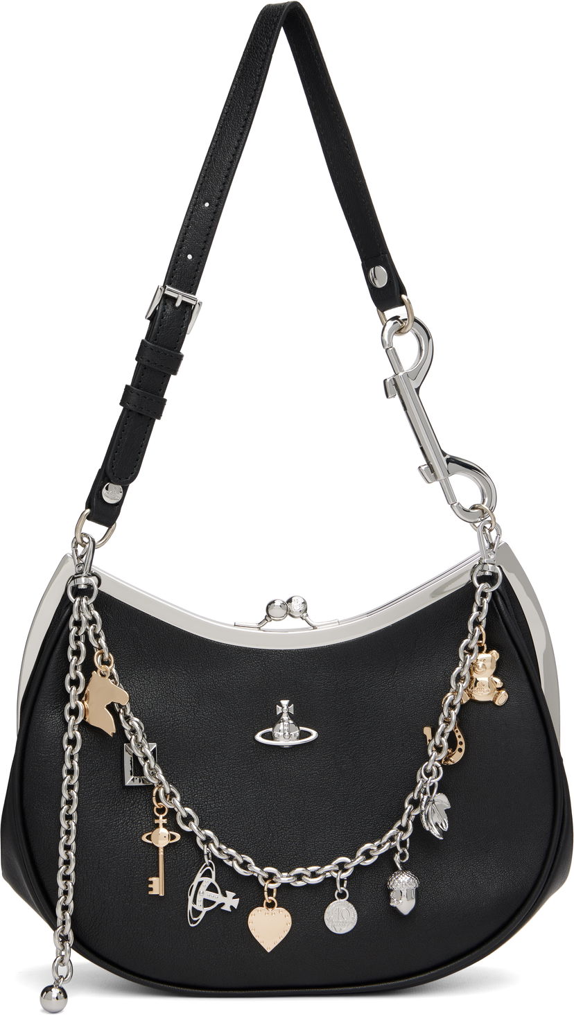 Torbica Vivienne Westwood Vivienne Westwood Charm Frame Bag Črna | 4B01000PW-L00BX-