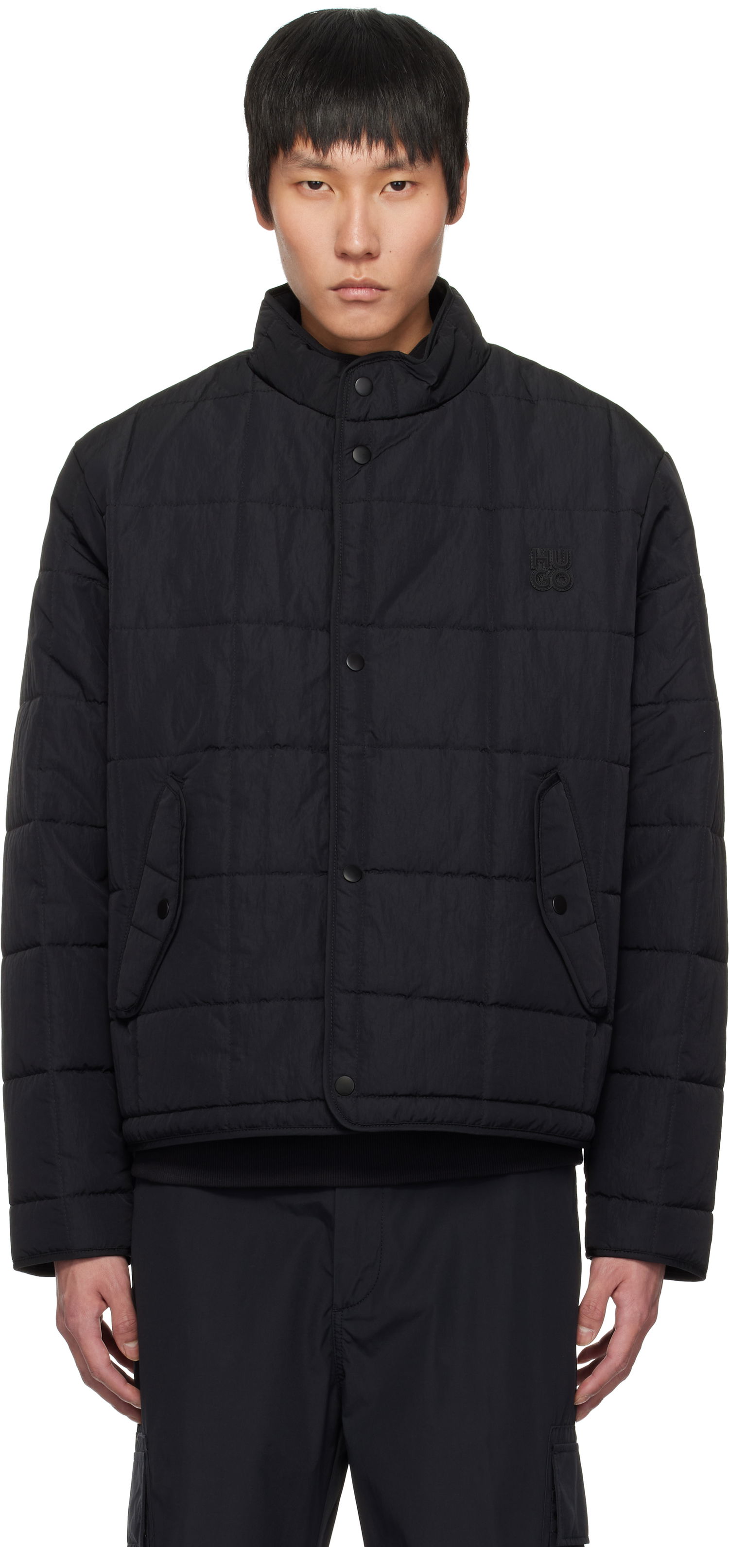 Puhovka BOSS HUGO Nylon Puffer Jacket Črna | 50530755, 0