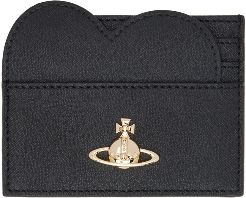 Denarnica Vivienne Westwood Heart Card Holder Črna | 5112001IU-S000B-