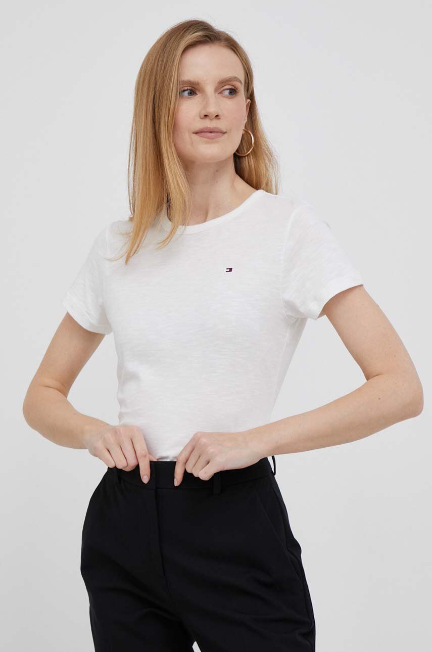 Majica Tommy Hilfiger Tee Bela | WW0WW37857, 0
